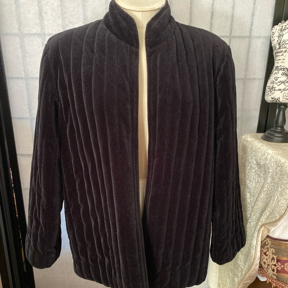 Alex Colman Sportswear VTG 60s/70s Estim. XL Black Faux Fur Coat Satin Lined